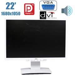 Уценка - Fujitsu B22W-6 / 22" / 1680&times;1050 / DVI, DP, VGA, USB-hub / встроенные колонки - царапина на матрице
