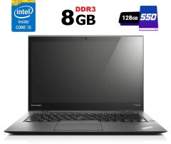 Ультрабук Lenovo ThinkPad X1 Carbon (2nd Gen) / 14" (1600x900) TN / Intel Core i5-4200U (2 (4) ядра по 1.6 - 2.6 GHz) / 8 GB DDR3 / 128 GB SSD M.2 / Intel HD Graphics 4400 / WebCam / USB 3.0 / HDMI / miniDP / Windows 10 ліцензія