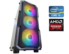 Игровой ПК DarkFlash Aquarius Mesh Black Tower NEW / Intel Core i5-11400F (6 (12) ядер по 2.6 - 4.4 GHz) / 16 GB DDR4 / 480 GB SSD NEW / AMD Radeon RX 570, 8 GB GDDR5, 256-bit / 750W + USB-мышь Gembird MUSG-001-B Black NEW