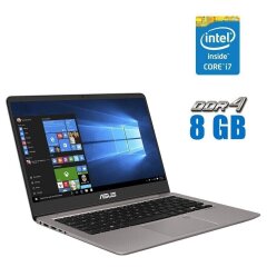 Ультрабук Б-клас Asus Zenbook UX410U / 14" (1920x1080) IPS / Intel Core i5-7200U (2 (4) ядра по 2.5 - 3.1 GHz) / 8 GB DDR4 / 256 GB SSD / Intel HD Graphics 620 / WebCam / Win 10 Home