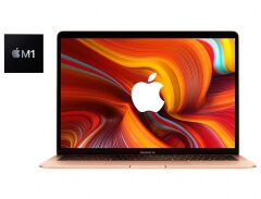 Ультрабук Apple MacBook Air 13 2020 A2337 Gold / 13.3" (2560x1600) IPS / Apple M1 (8 ядер по 2.1 - 3.2 GHz) / 8 GB DDR3 / 256 GB SSD / Apple M1 Graphics / WebCam / MacOS