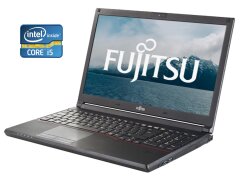 Ноутбук Б-класс Fujitsu LifeBook E556 / 15.6" (1366x768) TN / Intel Core i5-6200U (2 (4) ядра по 2.3 - 2.8 GHz) / 8 GB DDR4 / 240 GB SSD / Intel HD Graphics 520 / WebCam / DVD-RW