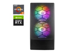 Игровой ПК 1stPlayer Firebase X4 M Black Tower / AMD Ryzen 5 8400F (6 (12) ядер по 4.2 - 4.7 GHz) / 32 GB DDR5 / 512 GB SSD M.2 / nVidia GeForce RTX 2060 Super, 8 GB GDDR6, 256-bit / 750W