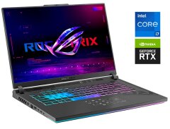 Ігровий ноутбук Asus ROG Strix G16 G614JV / 16" (2560x1600) IPS / Intel Core i7-13650HX (14 (20) ядер по 3.6 - 4.9 GHz) / 16 GB DDR5 / 1000 GB SSD / nVidia GeForce RTX 4060, 8 GB GDDR6, 128-bit / WebCam