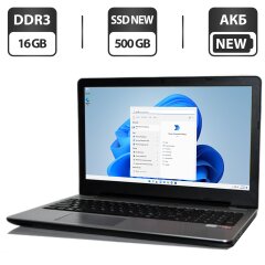 Ноутбук Pegatron D15S PlaidBook / 15.6" (1366x768) TN / Intel Core i5-6200U (2 (4) ядра по 2.3 - 2.8 GHz) / 16 GB DDR3 / 500 GB SSD NEW / Intel HD Graphics 520 / WebCam / АКБ NEW