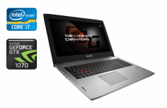 Ігровий ноутбук Asus ROG Strix GL502V / 15.6" (1920x1080) IPS / Intel Core i7-7700HQ (4 (8) ядра по 2.8 - 3.8 GHz) / 16 GB DDR4 / 512 GB SSD / nVidia GeForce GTX 1070, 8 GB GDDR5, 256-bit / WebCam / Windows 10