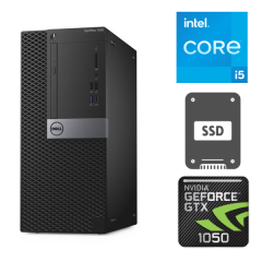 Ігровий ПК Dell Optiplex 7050 Tower / Intel Core i5-7500 (4 ядра по  3.4 - 3.8 GHz) / 16 GB DDR4 (4х4 GB) Samsung / 128 GB  SSD+500 GB HDD / Gigabyte GeForce GTX 1050 Windforce OC,  2 GB GDDR5, 128-bit / 240W