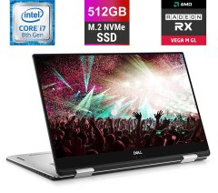 Игровой ультрабук-трансформер Dell XPS 15 9575 / 15.6" (1920x1080) IPS Touch / Intel Core i7-8705G (4 (8) ядра по 3.1 - 4.1 GHz) / 16 GB DDR4 / 512 GB SSD M.2 / AMD Radeon RX Vega M GL, 4 GB HBM2, 256-bit / WebCam
