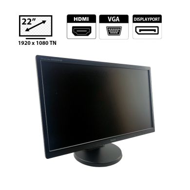 Монитор Iiyama E2283H / 22" (1920x1080) TN / VGA, DP, HDMI