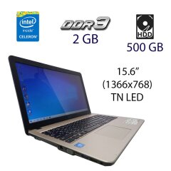 Ноутбук Asus VivoBook X540SA / 15.6" (1366x768) TN / Intel Celeron N3050 (2 ядра по 1.6 - 2.16 GHz) / 2 GB DDR3 / 500 GB HDD / Intel HD Graphics / WebCam / USB 3.0 / HDMI