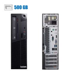 ПК Lenovo ThinkCentre M73 SFF / Intel Core i3-4130  (2 (4) ядра по 3.4 GHz) / 4 GB DDR3 / 500 GB HDD / Intel HD Graphics 4400 / USB 3.0 / DP 