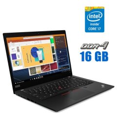 Ультрабук Lenovo ThinkPad X390 / 13.3" (1920x1080) IPS Touch / Intel Core i7-8665U (4 (8) ядра по 1.9 - 4.8 GHz) / 16 GB DDR4 / 256 GB SSD / Intel UHD Graphics / WebCam