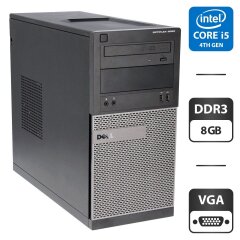 Комп'ютер Dell OptiPlex 3020 Tower / Intel Core i5-4570 (4 ядра по 3.2 - 3.6 GHz) / 8 GB DDR3 / 500 GB HDD / Intel HD Graphics 4600 / DVD-ROM