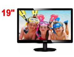 Монитор Б-класс Philips 190V4LSB / 19" (1440x900) TN / DVI, VGA / VESA 100x100 + кабели в комплекте