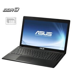 Ноутбук Б-клас Asus X55A / 15.6" (1366x768) TN / Intel Celeron 1000M (2 ядра по 1.8 GHz) / 4 GB DDR3 / 120 GB SSD / Intel HD Graphics / WebCam 