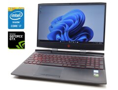 Игровой ноутбук Б-класс HP Omen 15-dc0096nr / 15.6" (1920x1080) IPS / Intel Core i7-8750H (6 (12) ядер по 2.2 - 4.1 GHz) / 8 GB DDR4 / 256 GB SSD / nVidia GeForce GTX 1050, 4 GB GDDR5, 128-bit / WebCam