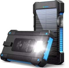 Новый Power Bank M30000 Solar / 26800 mAh / 10.5W / 5V/2.1A