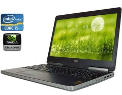 Мобильная рабочая станция Dell Precision 7510 / 15.6" (1920x1080) IPS / Intel Core i5-6300HQ (4 ядра по 2.3 - 3.2 GHz) / 16 GB DDR4 / 480 GB SSD / nVidia Quadro M2000M, 4 GB GDDR5, 128-bit / Win 10 Pro