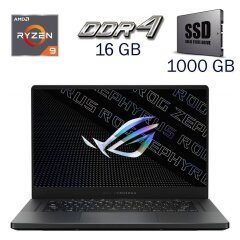 Ігровий ноутбук Asus ROG Zephyrus GA503QR / 15.6" (2560x1440) IPS / AMD Ryzen 9 5900HS (8 (16) ядер по 3.0 - 4.6 GHz) / 16 GB DDR4 / 1000 GB SSD / nVidia GeForce RTX 3070, 8 GB GDDR6, 256-bit