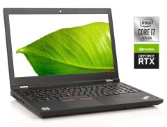 Мобильная рабочая станция Lenovo ThinkPad P15 Gen 1 / 15.6" (1920x1080) IPS / Intel Core i7-10850H (6 (12) ядер по 2.7 - 5.1 GHz) / 64 GB DDR4 / 1000 GB SSD M.2 / nVidia Quadro RTX 3000, 6 GB GDDR6, 192-bit / WebCam / Win 10 Pro