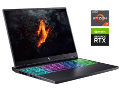 Игровой ноутбук Acer Nitro 16 AN16-41 / 16" (2560x1600) IPS / AMD Ryzen 7 7735HS (8 (16) ядер по 3.2 - 4.75 GHz) / 16 GB DDR5 / 1000 GB SSD NVMe / nVidia GeForce RTX 4070, 8 GB GDDR6, 128-bit / WebCam