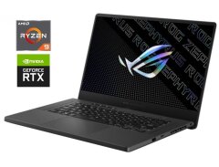 Ігровий ноутбук Asus ROG Zephyrus G15 GA503RM / 15.6" (1920x1080) IPS / AMD Ryzen 9 6900HS (8 (16) ядер по 3.3 - 4.9 GHz) / 16 GB DDR5 / 512 GB SSD NVMe / nVidia GeForce RTX 3060, 6 GB GDDR6, 192-bit / WebCam