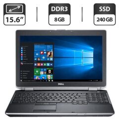Ноутбук Б-клас Dell Latitude E6530 / 15.6" (1920x1080) TN / Intel Core i5-3320M (2 (4) ядра по 2.6 - 3.3 GHz) / 8 GB DDR3 / 240 GB SSD / Intel HD Graphic 4000 / WebCam
