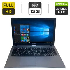 Ноутбук Б-клас Asus X550J / 15.6" (1920x1080) TN / Intel Core i7-4710HQ (4 (8) ядра по 2.5 - 3.6 GHz) / 12 GB DDR3 / 128 GB SSD / nVidia GeForce GTX 850M, 4 GB GDDR3, 128-bit / WebCam / VGA