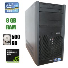 Fujitsu Esprimo Tower / Intel Core i7-860 (4(8) ядра по 2.8 - 3.4 GHz) / 8 GB DDR3 / 500 GB HDD / nVidia GeForce GTX 750 Ti, 2 GB GDDR5, 128-bit