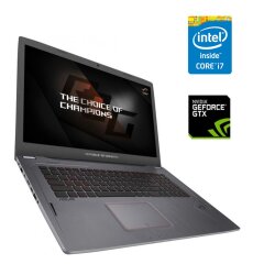 Ігровий ноутбук Asus ROG Strix GL702VS / 17.3" (1920x1080) IPS / Intel Core i7-7700HQ (4 (8) ядра по 2.8 - 3.8 GHz) / 12 GB DDR4 / 256 GB SSD M.2 + 1000 GB HDD / nVidia GeForce GTX 1070, 8 GB GDDR5, 256-bit / WebCam