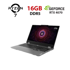 Ігровий ноутбук Lenovo LOQ 15ARP9 / 15.6" (1920x1080) IPS / AMD Ryzen 7 7435HS (8 (16) ядер по 3.1 - 4.5 GHz) / 16 GB DDR5 / 960 GB SSD / nVidia GeForce RTX 4070, 8 GB GDDR6, 128-bit / WebCam
