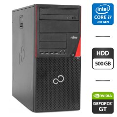 Компьютер Fujitsu Esprimo P700 E85 Tower / Intel Core i7-2600 (4 (8) ядра по 3.4 - 3.8 GHz) / 8 GB DDR3 / 500 GB HDD / nVidia GeForce GT 610, 1 GB GDDR3, 64-bit / DVD-ROM / 280W