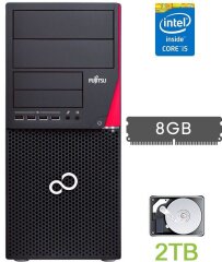 Компьютер Fujitsu Esprimo P720 E90+ Tower / Intel Core i5-4590 (4 ядра по 3.3 - 3.7 GHz) / 8 GB DDR3 / 2000 GB HDD / Intel HD Graphics 4600 / DisplayPort / DVI