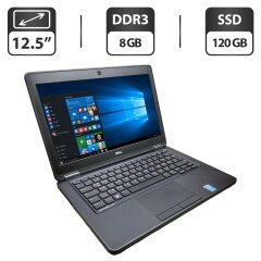 Нетбук Б-клас Dell Latitude E5250 / 12.5" (1366x768) TN / Intel Core i5-5300U (2 (4) ядра по 2.3 - 2.9 GHz) / 8 GB DDR3 / 120 GB SSD / Intel HD Graphics 5500 / WebCam