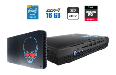 Неттоп Intel NUC Hades Canyon NUC8I7HVK USFF / Intel Core i7-8705G (4 (8) ядра по 3.1 - 4.1 GHz) / 16 GB DDR4 / 240 GB SSD /AMD Radeon RX Vega M GL, 4 GB, 256-bit / Wi-Fi / HDMI / miniDP + Блок питания