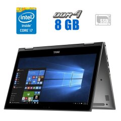 Ноутбук-трансформер Dell Inspiron 13-7378 / 13.3" (1920x1080) IPS Touch / Intel Core i7-7500U (2 (4) ядра по 2.7 - 3.5 GHz) / 8 GB DDR4 / 240 GB SSD / Intel HD Graphics 620 / WebCam