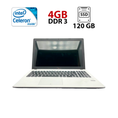 Ноутбук Asus R512M / 15.6" (1366x768) TN / Intel Celeron N2840 (2 ядра по 2.16 - 2.58 GHz) / 4 GB DDR3 / 120 GB SSD / Intel HD Graphics / WebCam / АКБ не держит