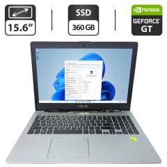 Ноутбук Б-клас Asus R553L / 15.6" (1366x768) TN / Intel Core i7-4500U (2 (4) ядра по 1.8 - 3.0 GHz) / 12 GB DDR3 / 360 GB SSD / nVidia GeForce 840M, 2 GB GDDR3, 64-bit / WebCam / DVD-ROM