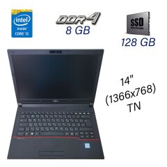 Ноутбук Fujitsu LifeBook E546 / 14" (1366x768) TN / Intel Core i5-6300U (2 (4) ядра по 2.4 - 3.0 GHz) / 8 GB DDR4 / 128 GB SSD / WebCam / Windows 10 PRO LIC / Intel HD Graphics 520 / HDMI