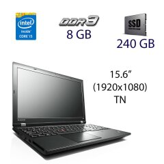 Ноутбук Lenovo ThinkPad L540 Black / 15.6" (1920x1080) TN / Intel Core i5-4210M (2 (4) ядра по 2.6 - 3.2 GHz) / 8 GB DDR3 / 240 GB SSD / WebCam / DVD-RW / USB 3.0