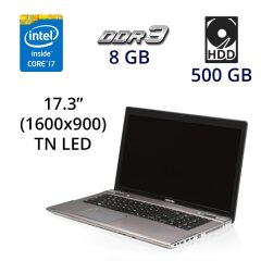 Ноутбук Toshiba Satellite P875-S7310 / 17.3" (1600x900) TN LED / Intel Core i7-3630QM (4 (8) ядра по 2.4 - 3.4 GHz) / 8 GB DDR3 / 500 GB HDD / WebCam / DVD-RW / USB 3.0 / HDMI