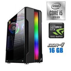 Новий ігровий ПК Tower / Intel Core i5-10400F (6 (12) ядер по 2.9 - 4.3 GHz) / 16 GB DDR4 / 500 GB SSD M.2 / nVidia GeForce GTX 1660 Super, 6 GB GDDR5, 192-bit / 500W