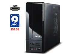 ПК Acer Aspire X3810 SFF / Intel Core 2 Extreme Q9650 (4 ядра по 3.0 GHz) / 8 GB DDR3 / 250 GB HDD / AMD Radeon HD 4600, 1GB DDR2, 64-bit / Win 7 