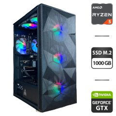 Сборка под заказ: игровой ПК Montech X3 Tower / AMD Ryzen 5 3600 (6 (12) ядер по 3.6 - 4.2 GHz) / 16 GB DDR4 / 1000 GB SSD M.2 / nVidia GeForce GTX 1660 Ti, 6 GB GDDR6, 192-bit / 650W / HDMI