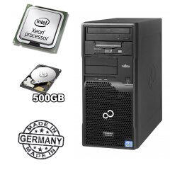 Сервер FUJITSU PRIMERGY TX100 S3p Tower Server / Intel&reg; Xeon&reg; E3-1220 (4 ядра по 3,1 - 3,4 GHz) / 8 GB DDR3 / 500 GB HDD 