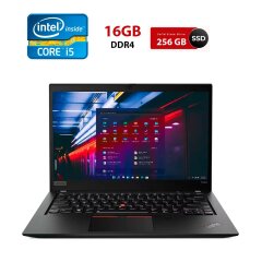 Ультрабук Lenovo ThinkPad T490s / 14" (1920x1080) IPS / Intel Core i5-8365U (4 (8) ядра по 1.6 - 4.1 GHz) / 16 GB DDR4 / 256 GB SSD / Intel UHD Graphics / WebCam