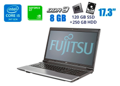 Ноутбук Fujitsu Lifebook N532 / 17.3" (1600x900) TN / Intel Core i5-3230M (2 (4) ядра по 2.6 - 3.2 GHz) / 8 GB DDR3 / 120 GB SSD + 250 GB HDD / nVidia GeForce GT 620M, 1 GB DDR3, 64-bit / WebCam / USB 3.0 / HDMI
