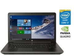 Мобильная рабочая станция HP zBook 17 G3 / 17.3" (1600x900) TN / Intel Core i7-6700HQ (4 (8) ядра по 2.6 - 3.5 GHz) / 16 GB DDR4 / 512 GB SSD / nVidia Quadro M1000M, 2 GB DDR3, 128-bit / TouchID / WebCam / Windows 10