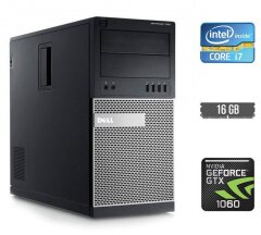 Ігровий ПК Dell OptiPlex 790 Tower / Intel Core i7-2600 (4 (8) ядра по 3.4 - 3.8 GHz) / 16 GB DDR3 / 500 GB SSD / nVidia GeForce GTX 1060, 6 GB GDDR5, 192-bit