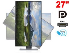 Монитор Dell P2719H / 27" (1920x1080) IPS / 1x HDMI, 1x DP, 1x VGA, 3x USB 3.0, 2x USB 2.0 / VESA 100x100 / Pivot